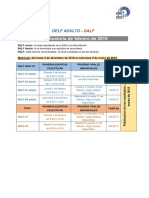 Calendrier DELF DALF 2019