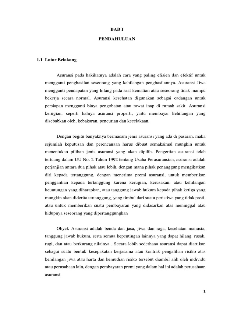 Makalah Asuransi Pan Pasific Insurance