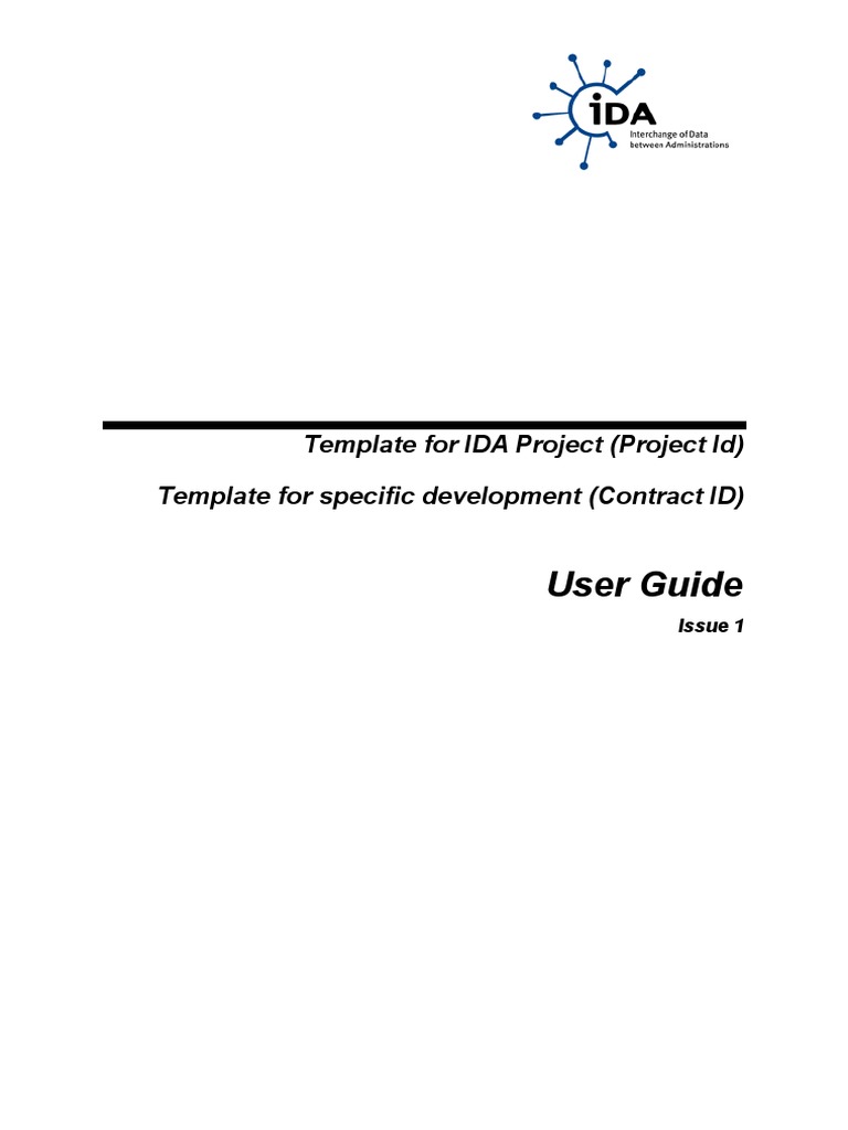 User Guide: Template For IDA Project (Project Id) Template For Specific ...