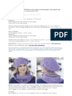 Knitted Leaf Hat and Neck Warmer Set