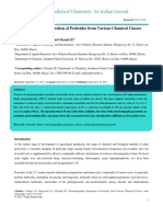 Chromatographic Separation of Pesticides From Various Chemical Classes