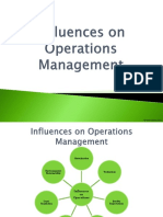Influences on Operations Management