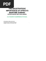 Download The Geostrategic importance of Africas Maritime Domain Opportunities and Challenges by Us Africa Command SN39327627 doc pdf