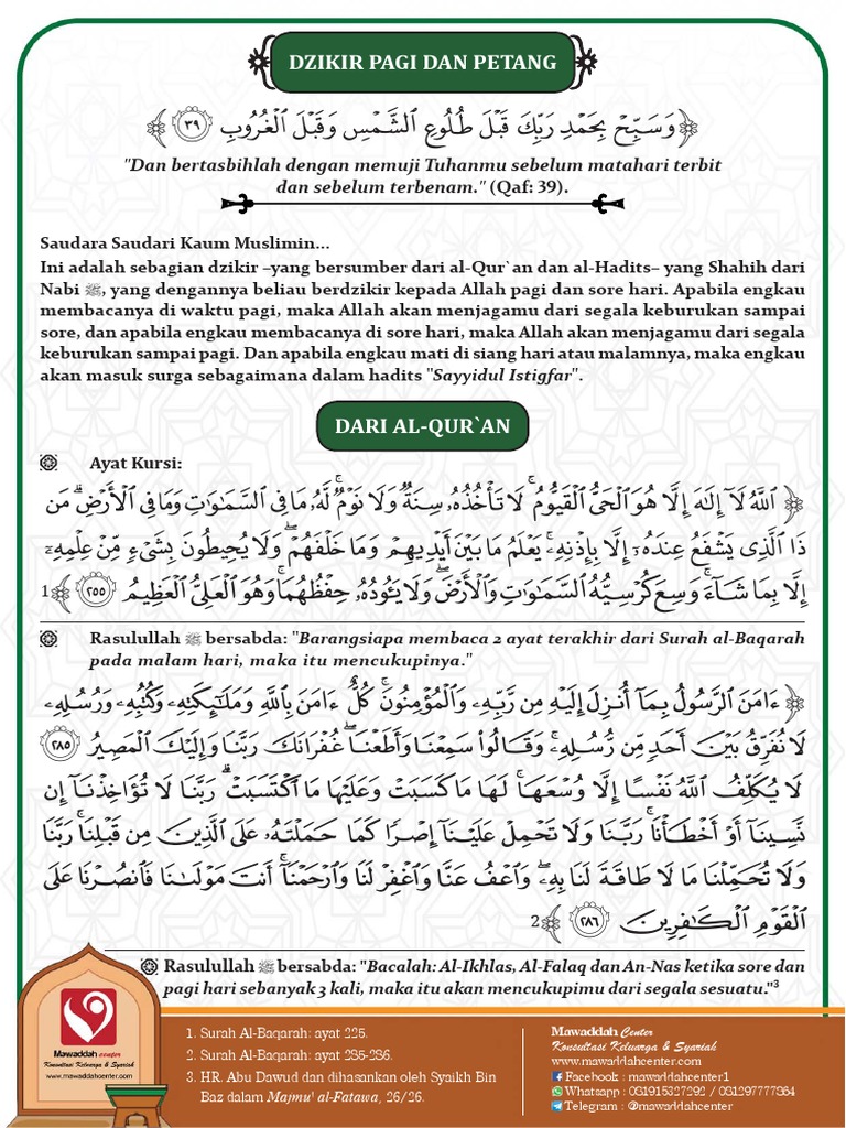 Dzikir Pagi Petang Pdf
