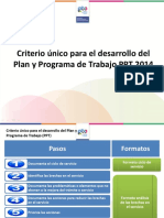 Guia para Realizacion de Plan y Programa de Trabajo PPT en 2014