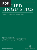 Applied Linguistics, Volume 31 | PDF | Citation | Academic Journal