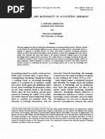 The Rhetoric and Rationality of Accounting Research