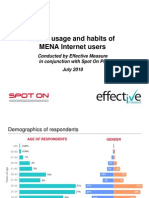 Media Consumption & Habits of MENA Internet users, July 2010