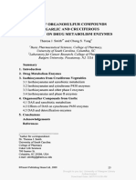 Effect of Organosulfur Compounds