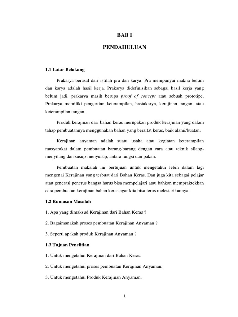 Makalah Prakarya
