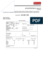 Apolipoprotein A1 (Apo A1) : Instruments