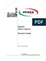 MA222 Metric Spaces Revision Guide: Written by Gareth Speight
