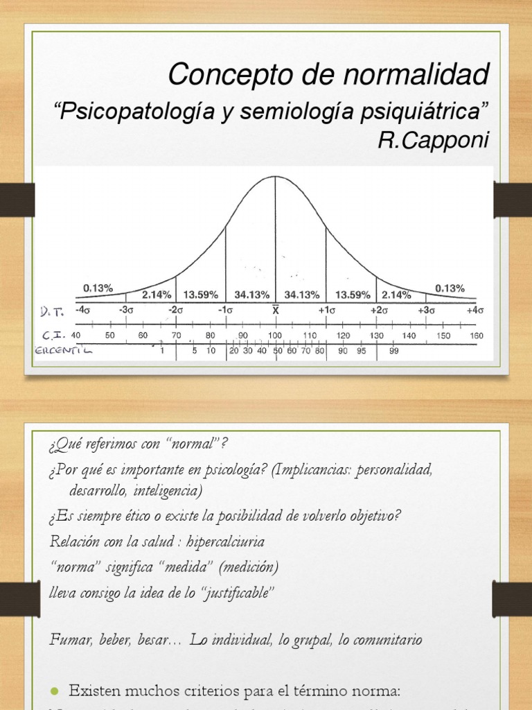 Definición de Normalidad en Psicología | PDF | Manual Diagnóstico y ...