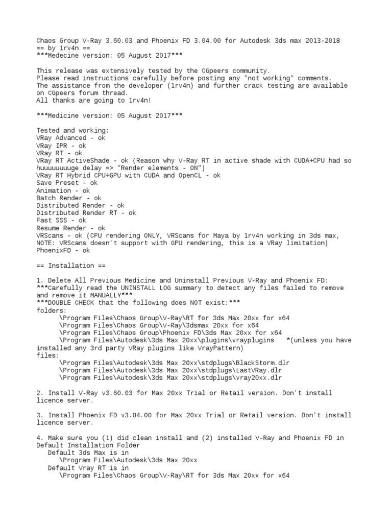 !!!ReadMe!!!.txt | Autodesk 3ds Max | Computing Platforms