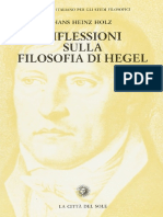 Hans Heinz Holz - Riflessioni Sulla Filosofia Di Hegel (1997, La Città Del Sole)