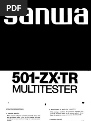 Sanwa 501 ZX TR | PDF