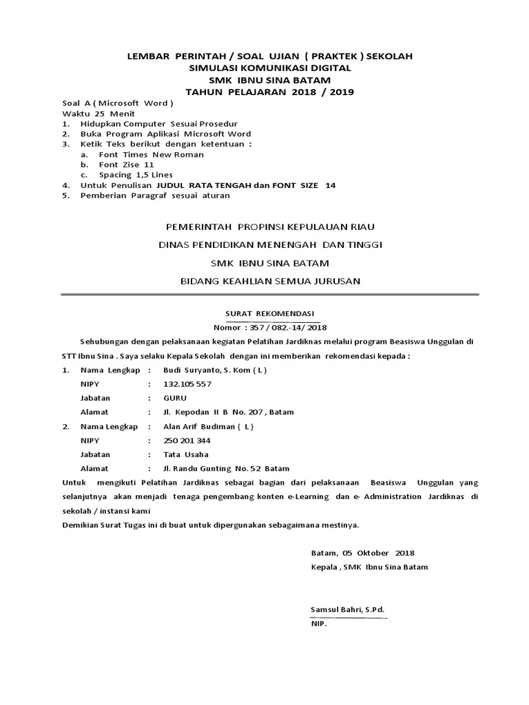 Contoh Soal Kewarganegaraan Digital  Soal Kelasmu