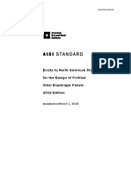 Aisi Standard: Errata To North American Standard For The Design of Profiled Steel Diaphragm Panels 2016 Edition