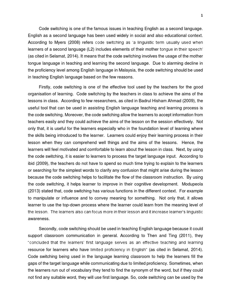 What is code mixing and example picture