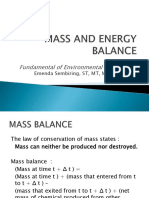 Mass and Energy Balance