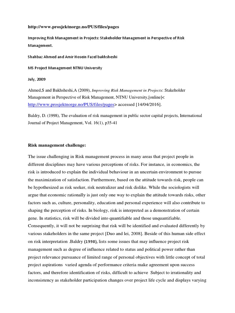 Risk Management Challenge | PDF | Risk | Risk Management