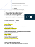 Evaluación Etapas de La Independencia de Chile Respuestas