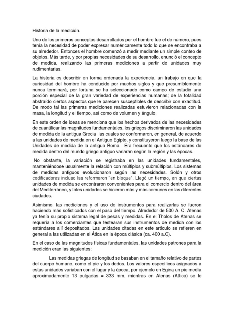 Marco Teorico de Metrologia Medición Observación