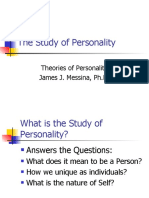The Study of Personality: Theories of Personality James J. Messina, PH.D