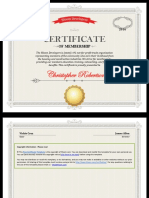 Certificate Membership Template