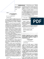 Ds 029 2015 Modifican Reglamento para El Registro Control y Vigilancia Sanitaria de PF DM y Ps