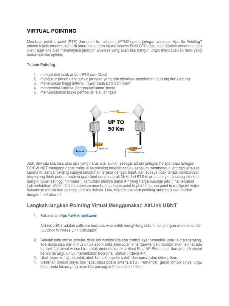 Panduan Pointing Jaringan Wireless PTP/PTMP | PDF | Komputer | Sains ...