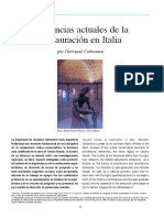 Tendencias Actuales de La Restauración en Iltalia. Giovanni Carbonara