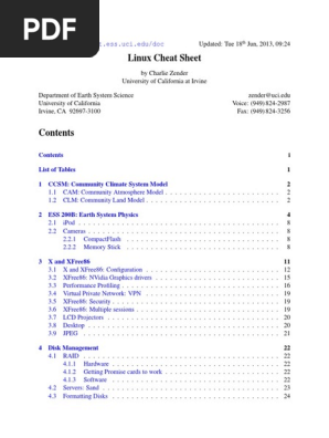 Linux Chetsheat Pdf Troposphere Convection