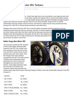 Daftar Harga Ban Motor Irc Terbaru PDF