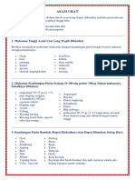 Daftar Makanan Tinggi Asam Urat