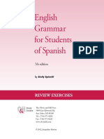 English Grammar For Students of Spanish Workbook