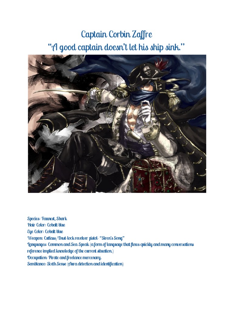 Captain Corbin Zaffre PDF | PDF | Piracy | Violence