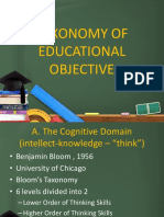 Taxonomy of Educational Objective