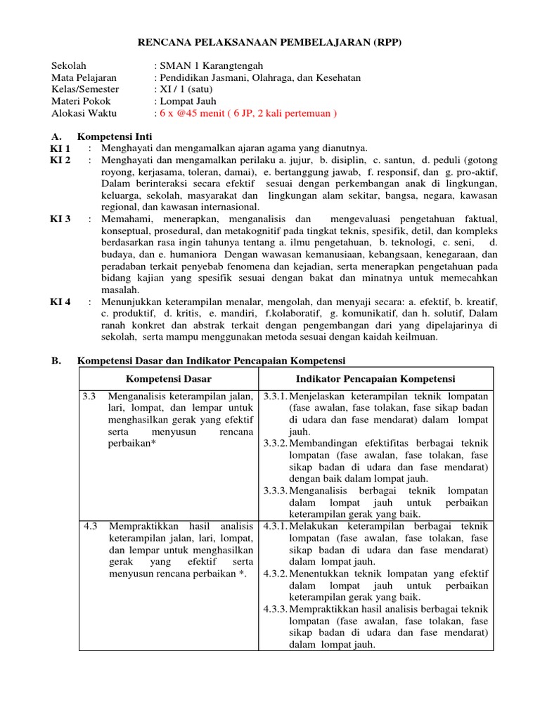 Iht 3 3 Rpp Atletik Lompat Jauh