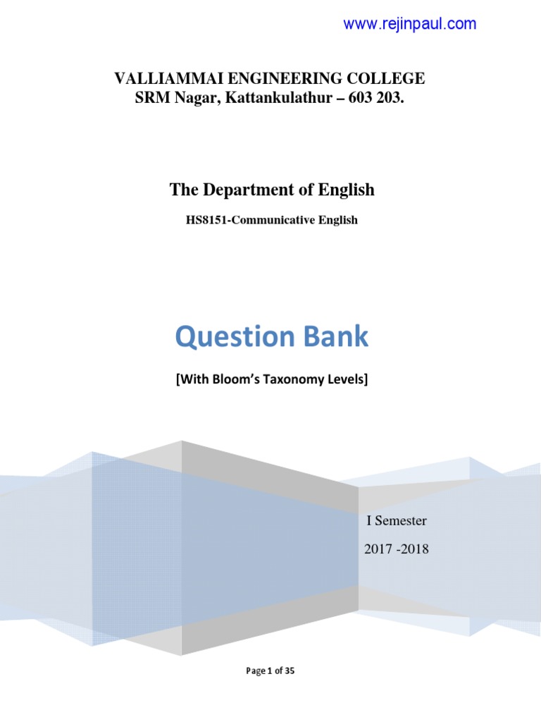 HS8151-Question Bank-Communicative English PDF | PDF | Apollo Lunar ...