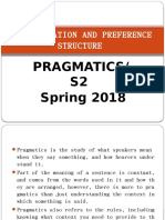 Converstation and Preference Structure