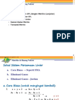 8 Matriks Ruang Vektor Solusi SPL & Penyelesaian Matriks