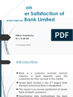 A Study On Customer Satisfaction of Janata Bank Limited: Bidhan Chandra Roy ID: 3-14-28-043
