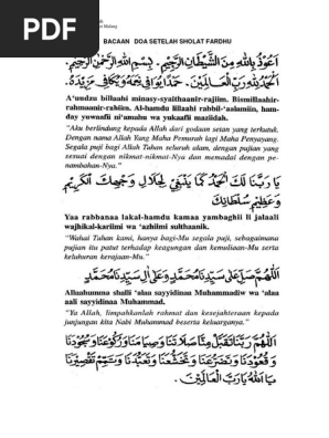 Doa Setelah Sholat Fardhu Dan Artinya