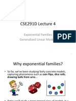 CSE291D Lecture 4: Exponential Families Generalized Linear Models