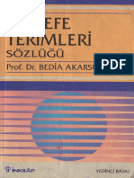 Bedia Akarsu Felsefe Terimleri Sözlüğü İnkılâp Yayınları
