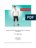 Analysis of Global Market Opportunities For Penshoppe: Marketing Paper 1