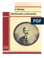 Dewey Decomocracia y Educación Sumario