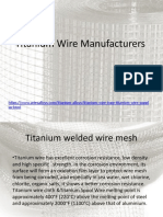 Titanium Wire Manufacturers