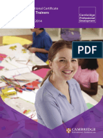 Cambridge International Certificate For Teachers and Trainers Syllabus PDF